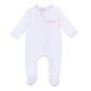 Baby Fish Applique Zip Footie - Pink - Magnolia BabyFootie