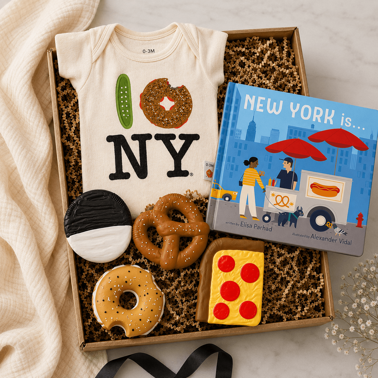 Baby Gift Set - NYC Foodie - Magnolia BabyBodysuit Gift Set