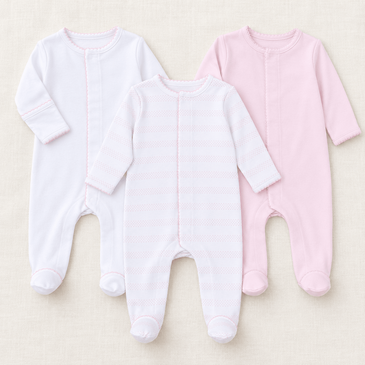 Magnolia Baby_Baby Girl Baby of Mine Footie + Essentials - Set of 3_1