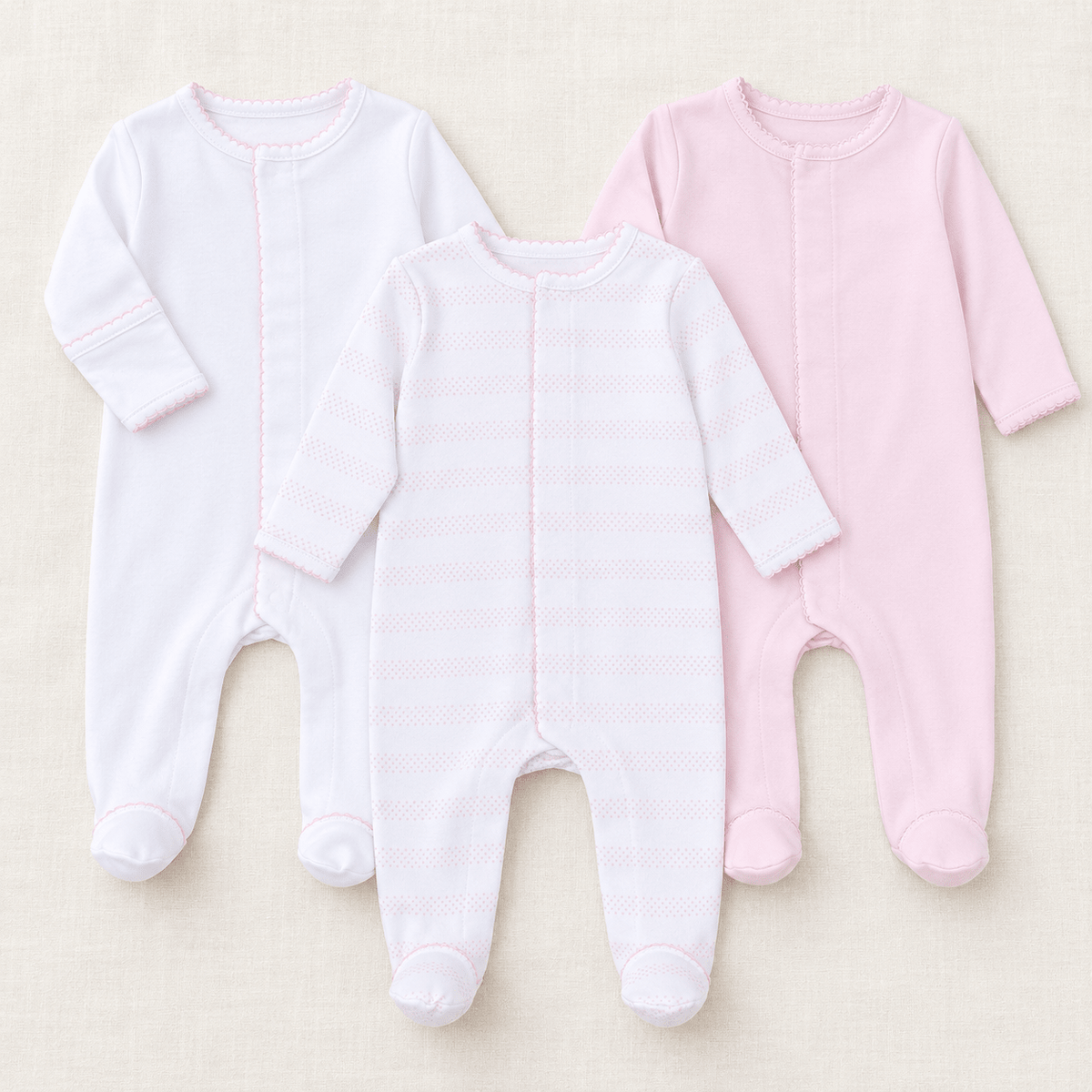 Magnolia Baby_Baby Girl Baby of Mine Footie + Essentials - Set of 3_1