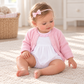 Baby Girl Bubble + Cardigan Gift Set - New Beginnings model