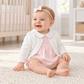 Magnolia Baby_Baby Girl Bubble + Cardigan Set - Essentials Pink Ruffle Bubble_1