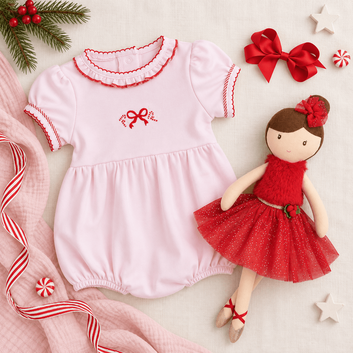 Magnolia Baby_Baby Girl Bubble Gift Set - Candy Cane Lane_1