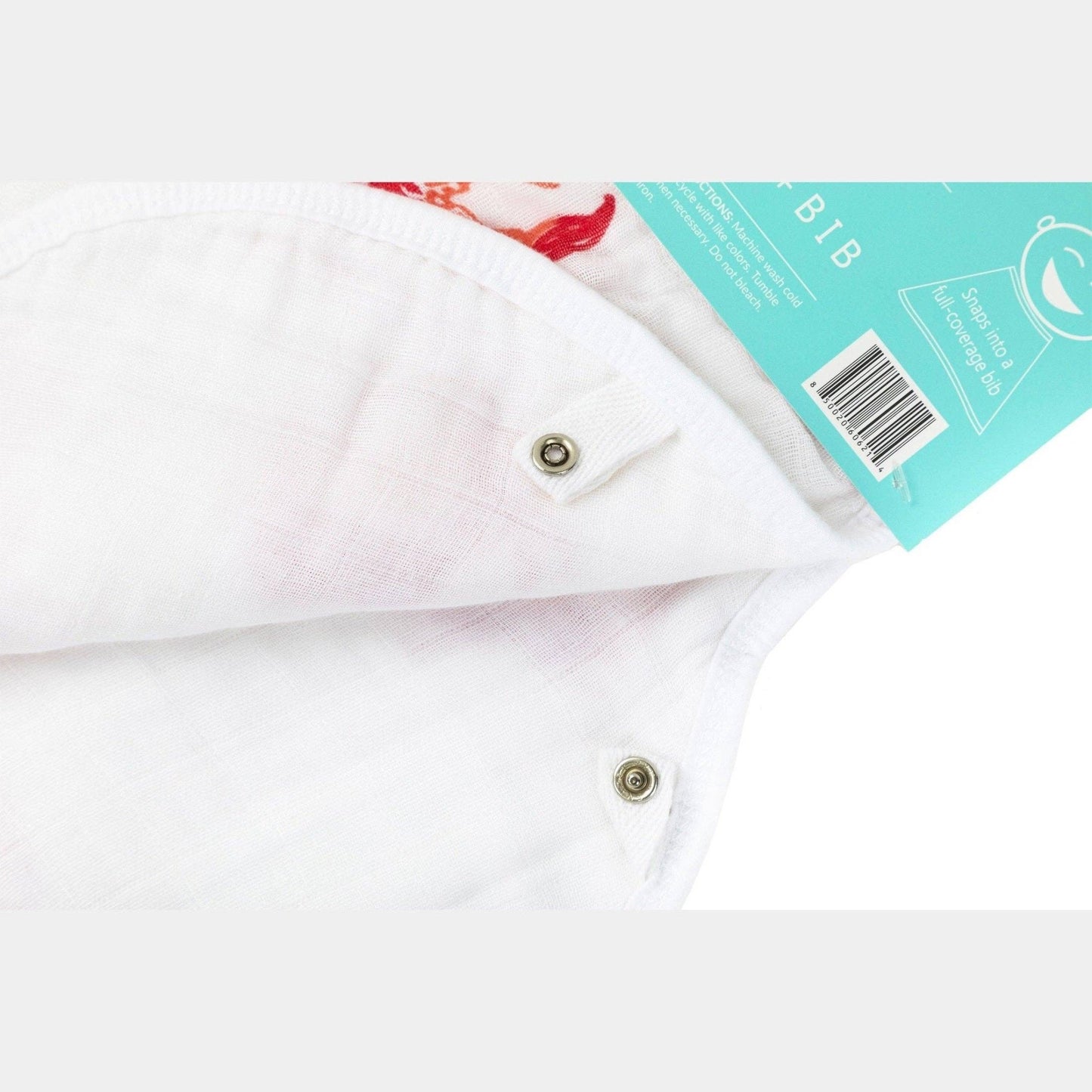 Little Hometown_Baby Girl Burp Cloth and Bib (2 in 1) - Pink Crab_2