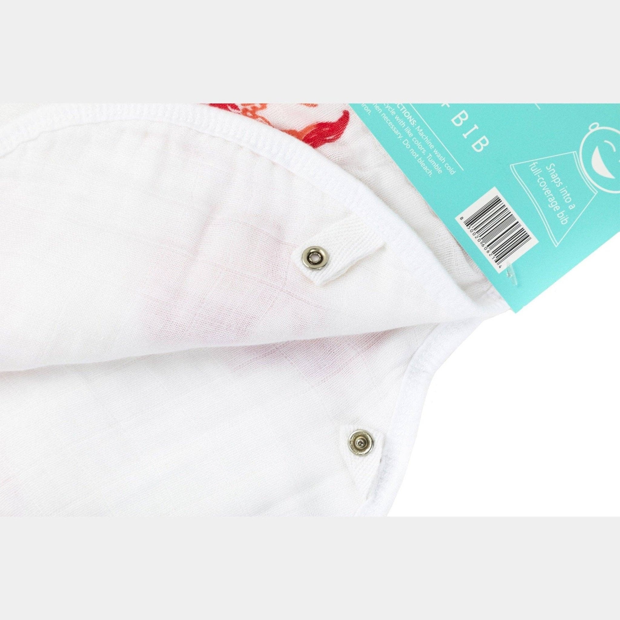 Little Hometown_Baby Girl Burp Cloth and Bib (2 in 1) - Pink Crab_2