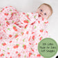 Baby Girl Cherry on Top Cotton Muslin Swaddle Blanket - Magnolia BabySwaddle Blanket