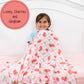 Baby Girl Cherry on Top Cotton Muslin Swaddle Blanket - Magnolia BabySwaddle Blanket
