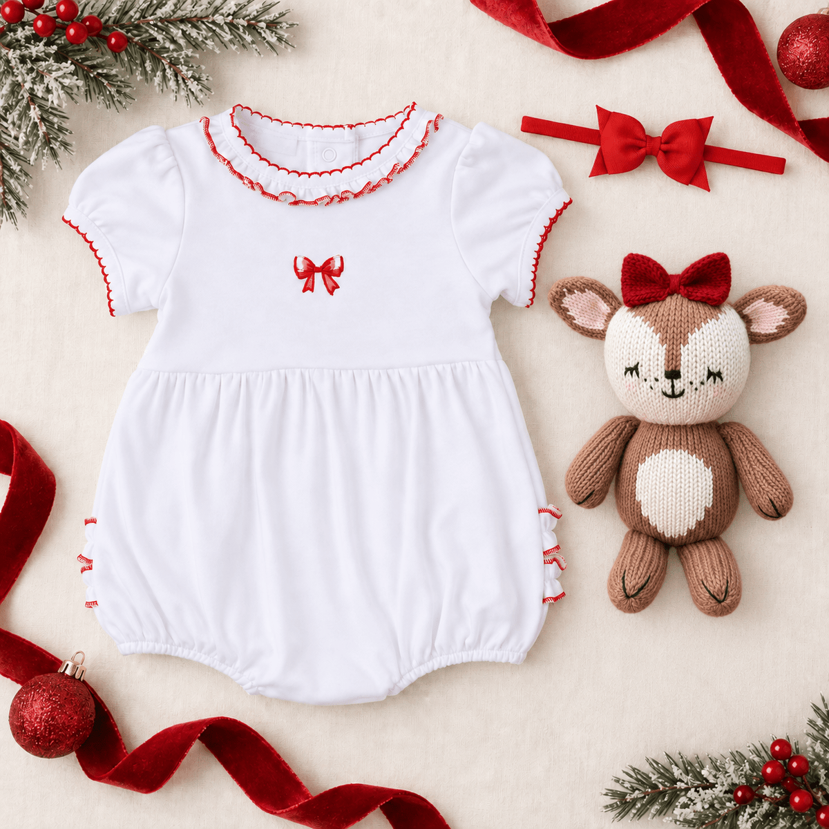 Magnolia Baby_Baby Girl Christmas Bubble Gift Set - Scarlett Bows_1