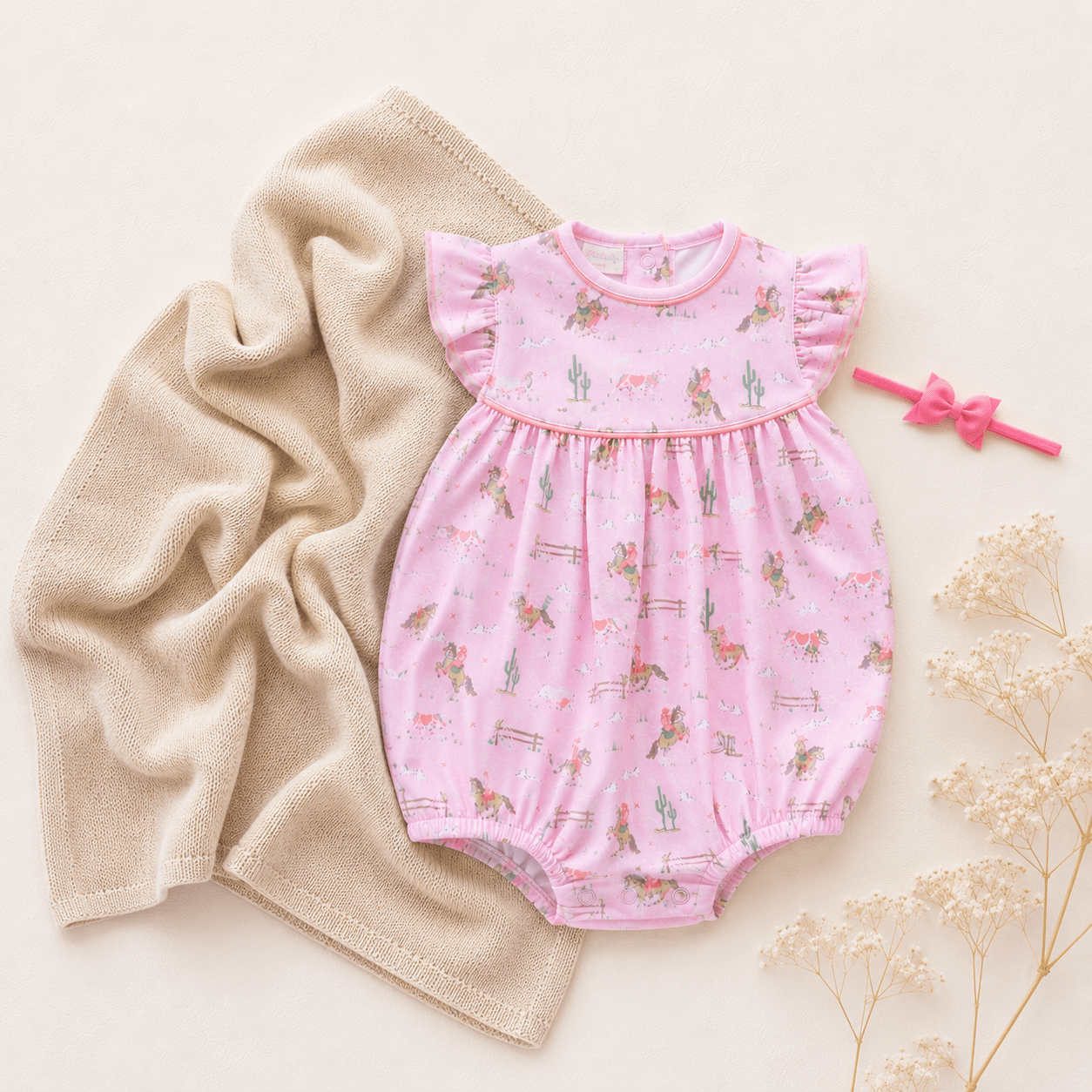 Baby Girl Cowgirl Bubble Gift Set