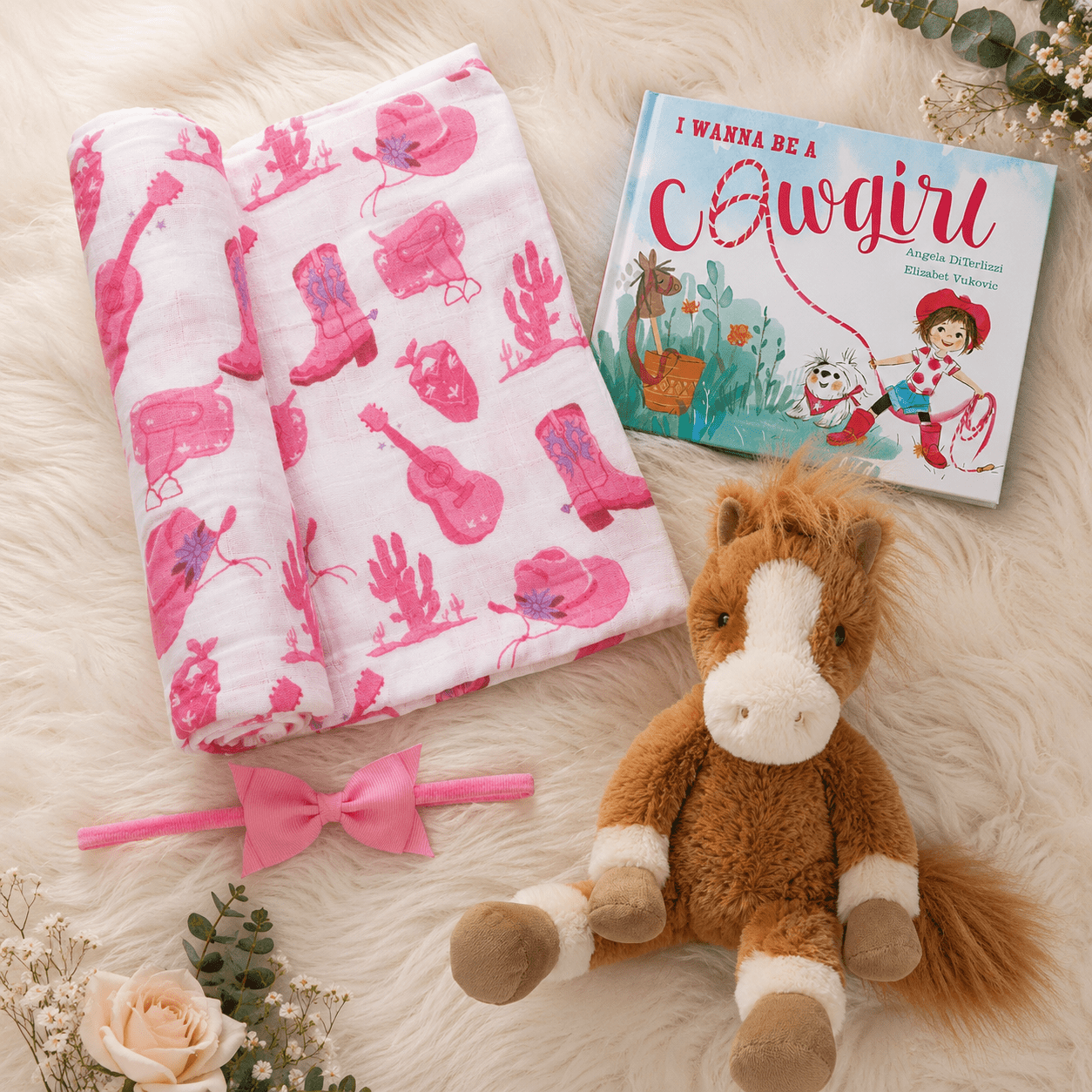 Baby Girl Cowgirl Pony Gift Set - Magnolia BabyBaby Gift Set