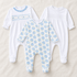 Magnolia Baby_Baby Girl Footie Set - Dreamy Hydrangeas - Set of 3_1