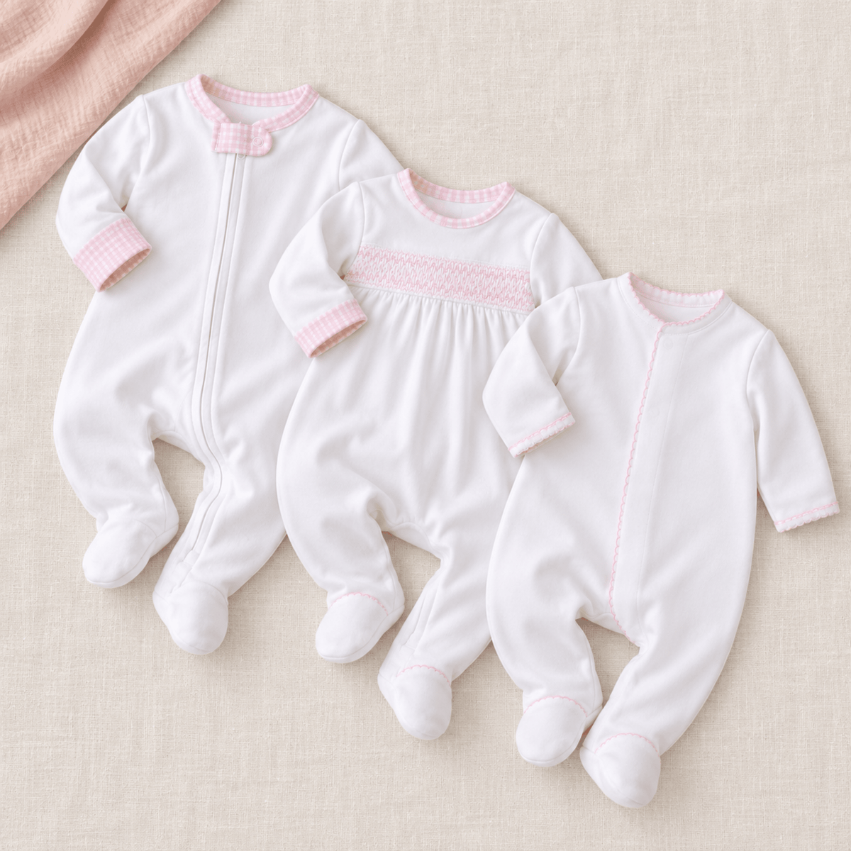 Magnolia Baby_Baby Girl Footie Set - New Beginnings - Set of 3_1