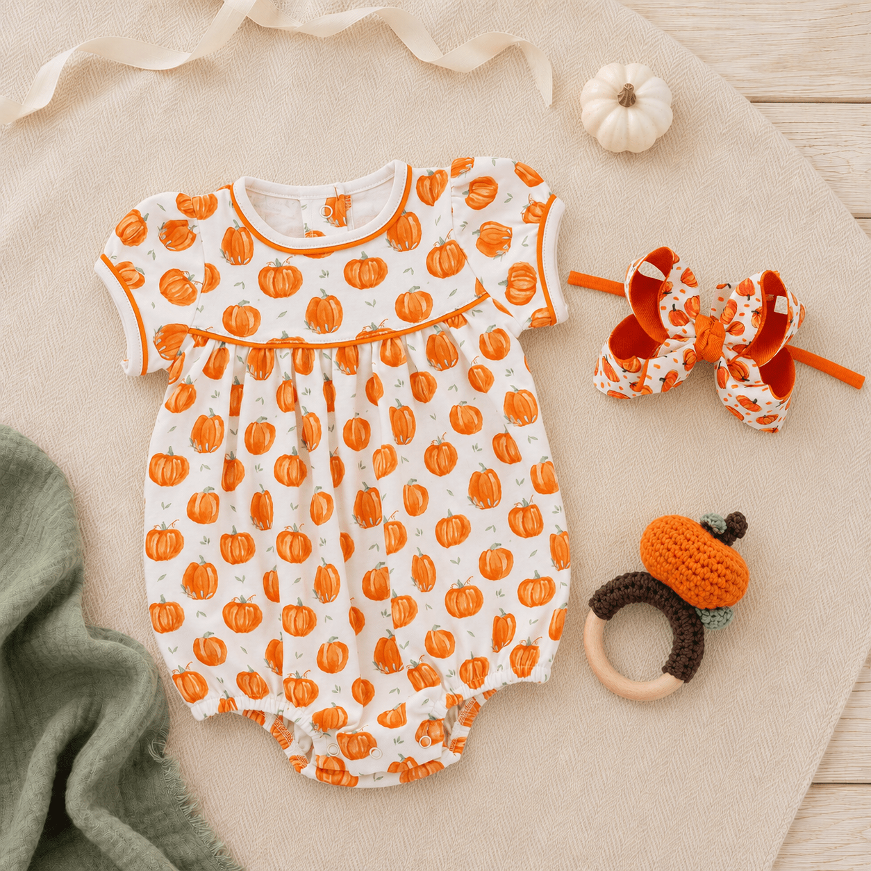 Magnolia Baby_Baby Girl Halloween Bubble Gift Set - Pumpkin Grove_1