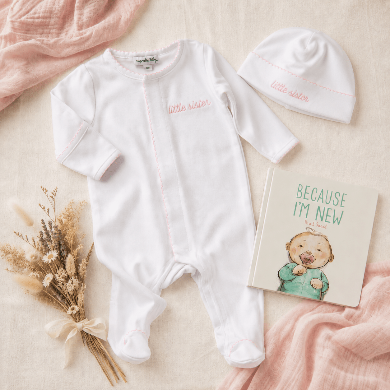 Baby Girl Little Sister Baby Shower Gift Set - Magnolia BabyBaby Gift Set