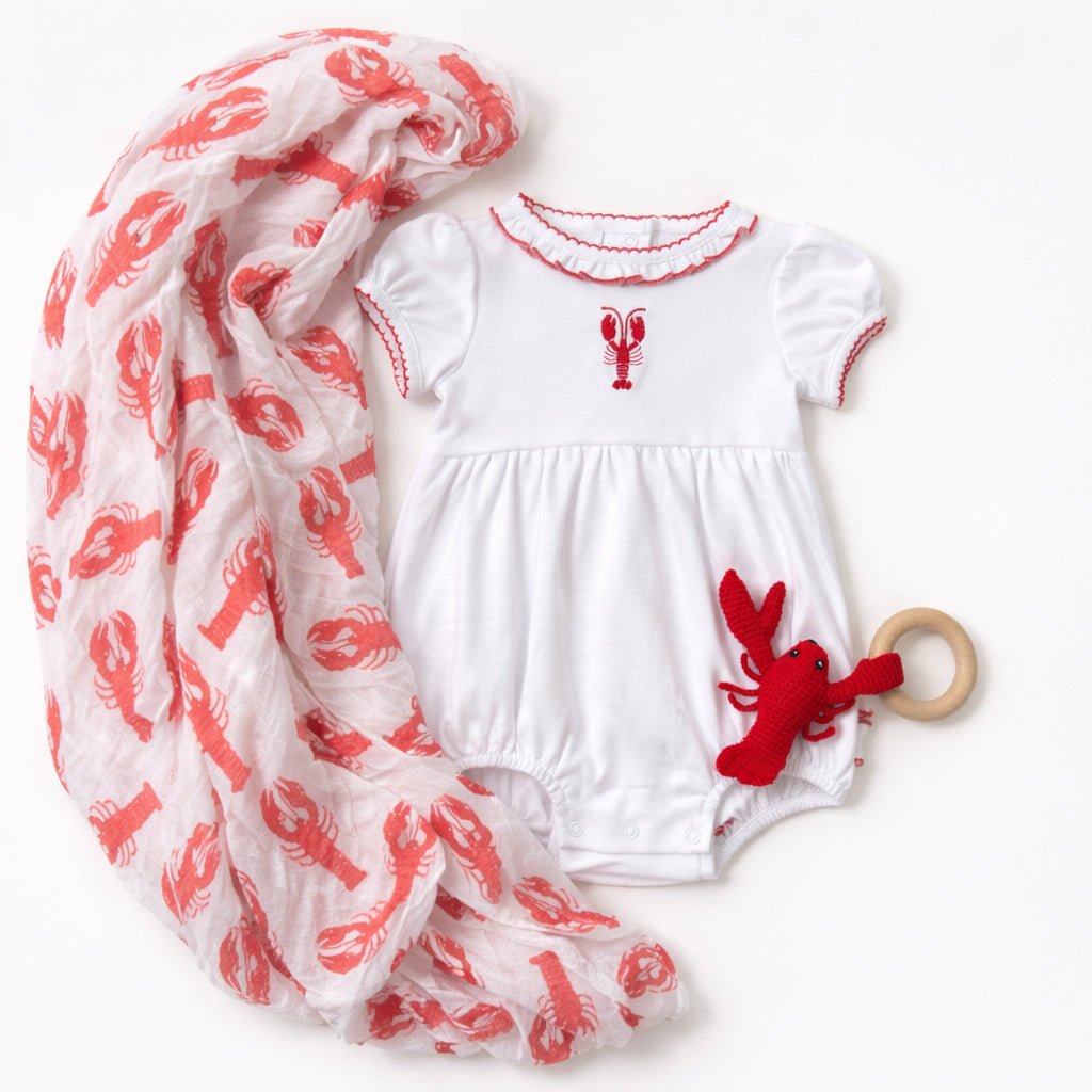 Baby Girl Lobster Ruffle Bubble Gift Set - Magnolia BabyBaby Gift Set