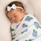 Little Hometown_Baby Girl Muslin Swaddle Blanket - Hydrangeas_1