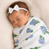 Little Hometown_Baby Girl Muslin Swaddle Blanket - Hydrangeas_1