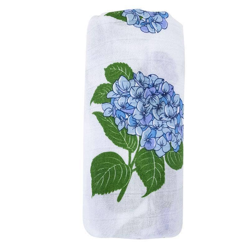 Little Hometown_Baby Girl Muslin Swaddle Blanket - Hydrangeas_1