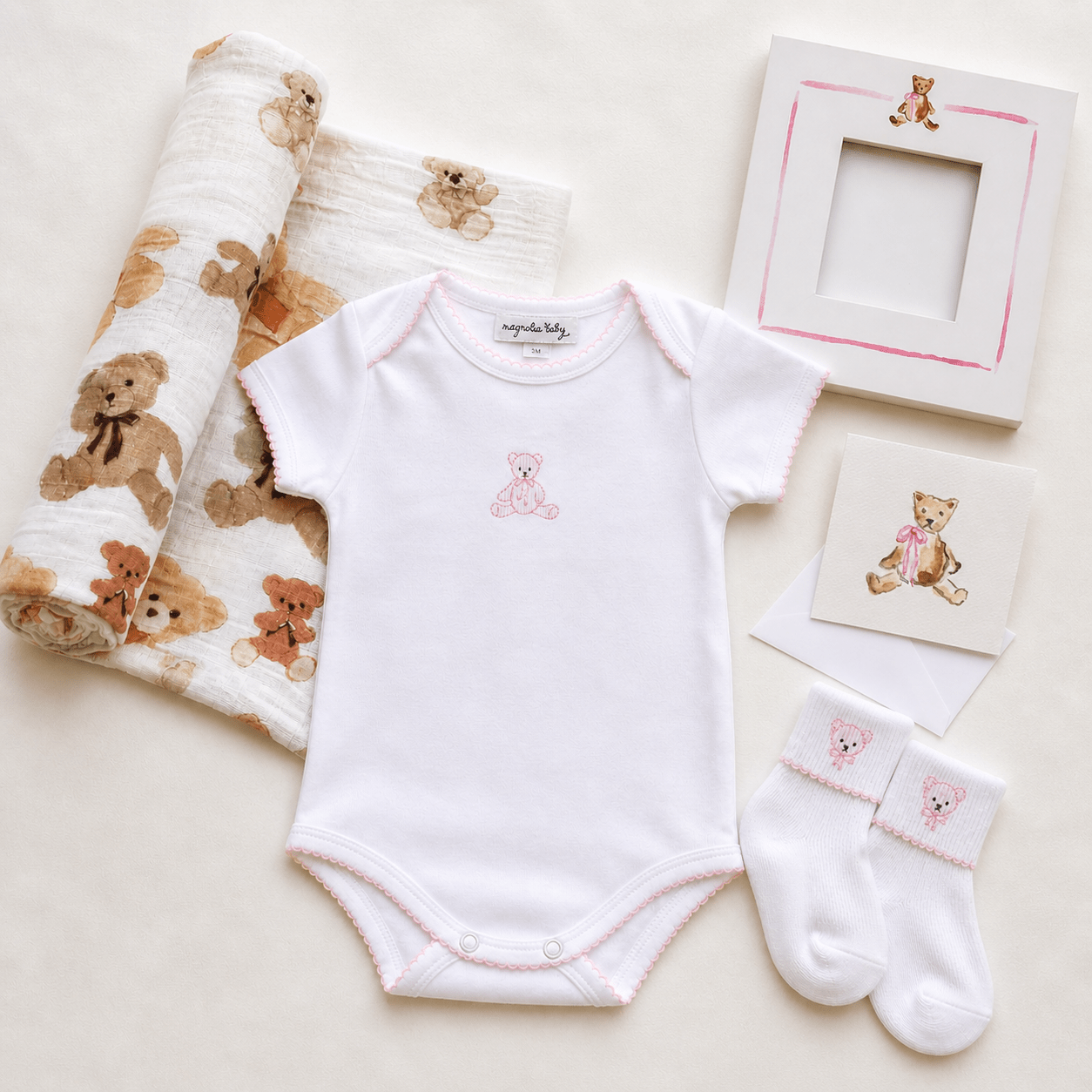 Baby Girl My Teddy Bodysuit Gift Set - Magnolia BabyBaby Gift Set