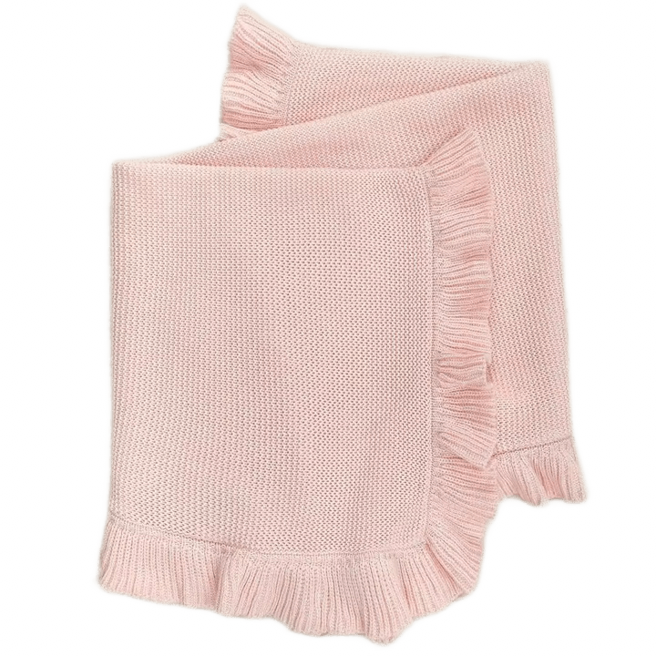 Baby Girl Ruffle Baby Blanket - Pink - Magnolia BabyBlanket