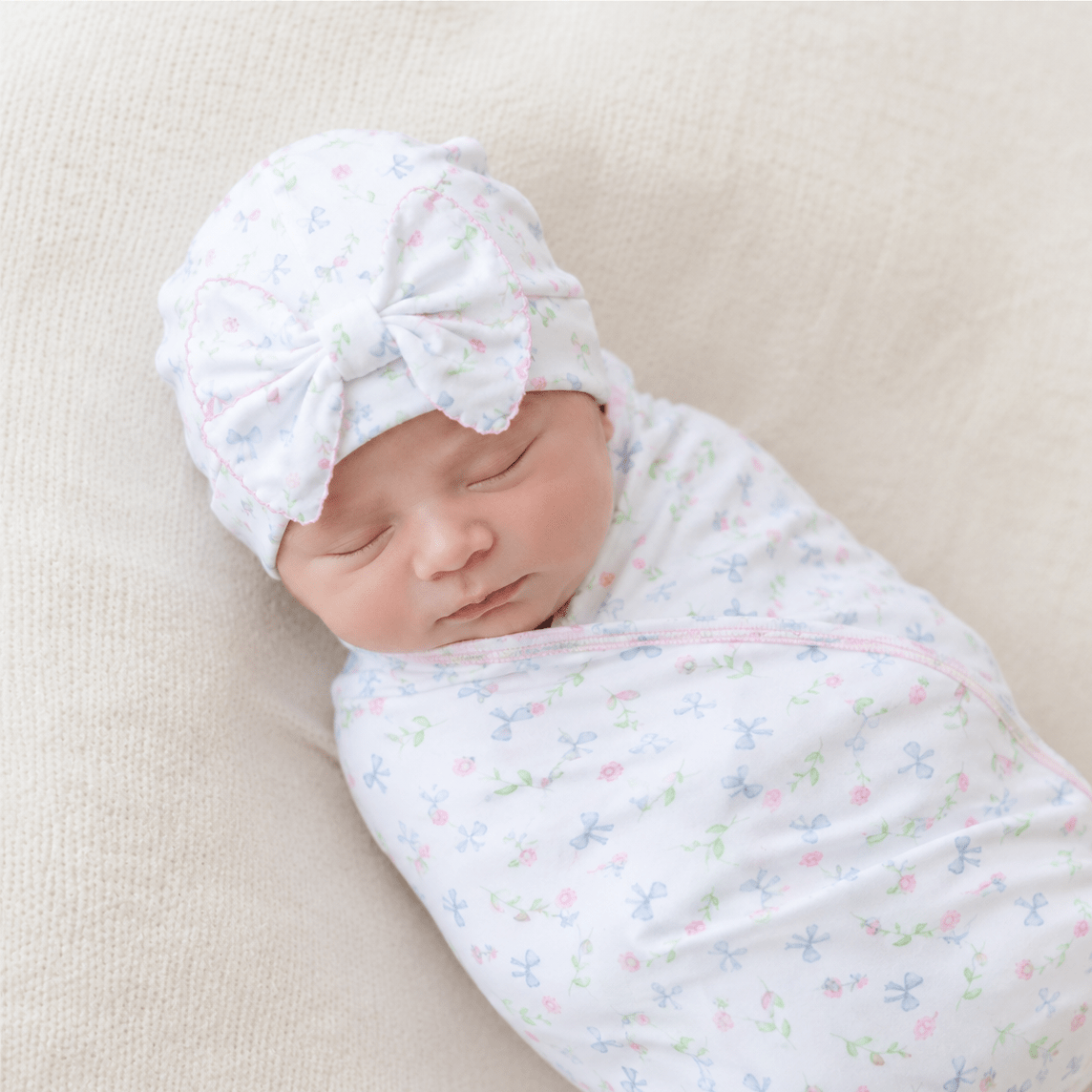 Baby Girl Swaddle Blanket Set - Evelyn's Classics - Magnolia BabySwaddle Gift Set