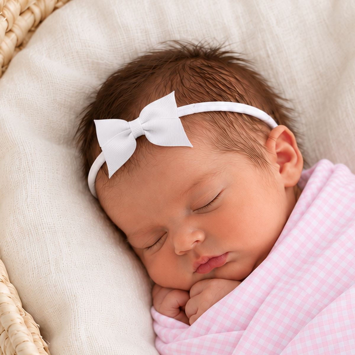 Baby Girl Swaddle & Headband Set - New Beginnings