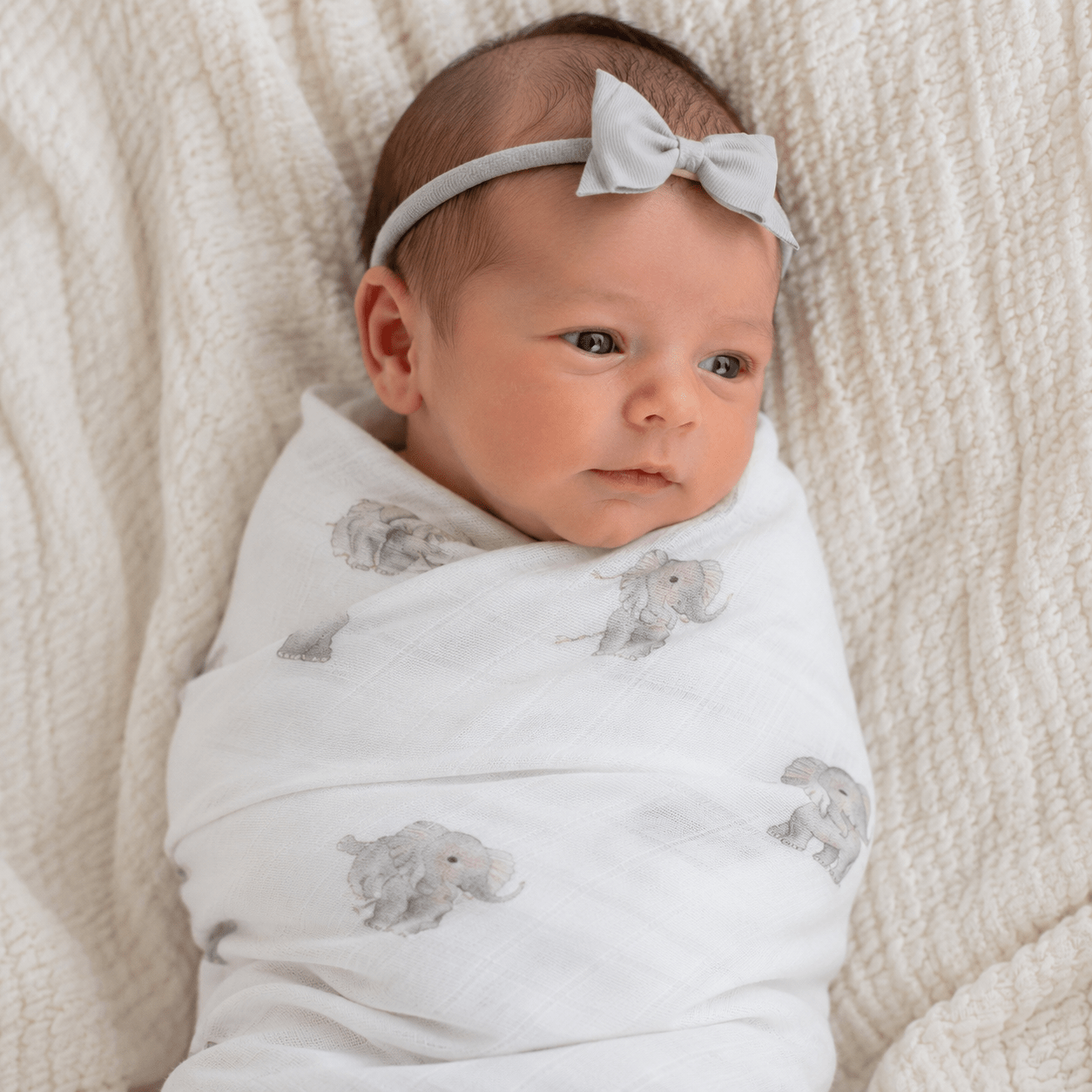 Magnolia Baby_Baby Girl Swaddle Set - Baby Elephants_1