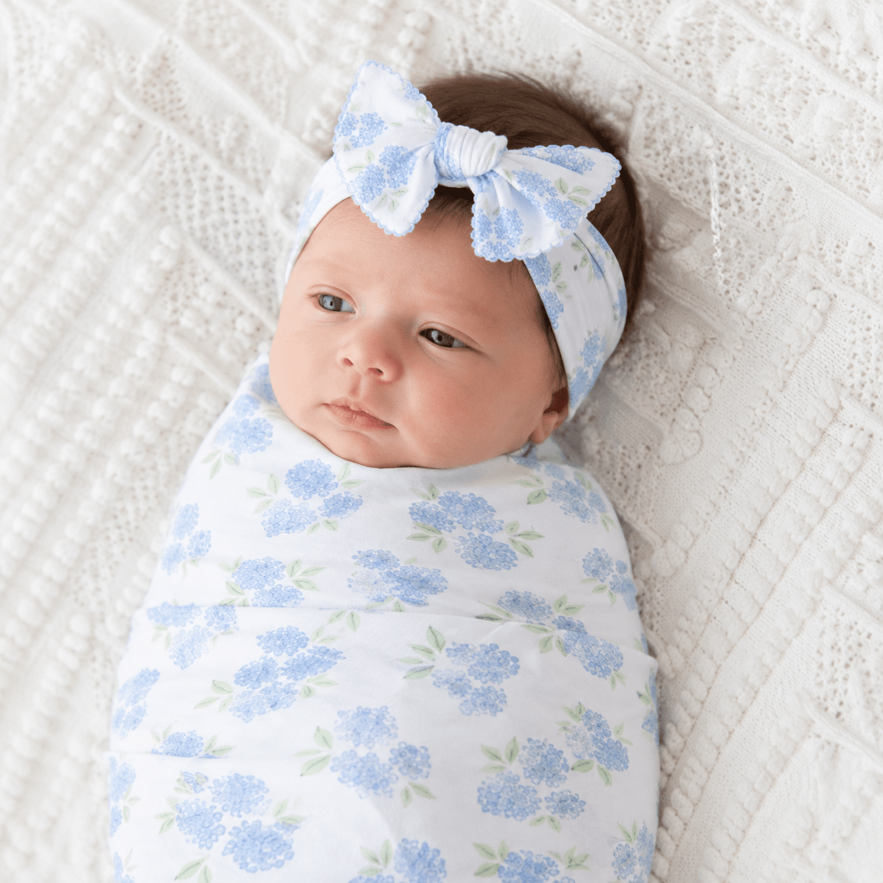 Magnolia Baby_Baby Girl Swaddle Set - Dreamy Hydrangeas_1