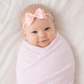 Magnolia Baby_Baby Girl Swaddle Set - Peek-a-Boo Wishes - Pink Headband_1
