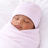 Baby Girl Swaddle Set - Pink Mini Stripes - Magnolia BabyBaby Gift Set