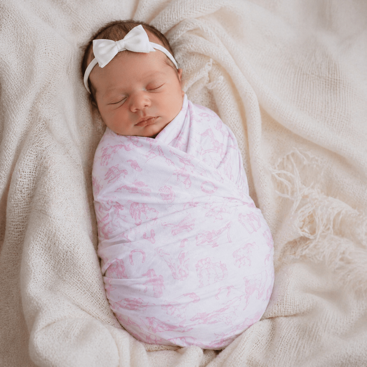 Baby Girl Swaddle Set - Wild West Toile - Magnolia BabyBaby Gift Set