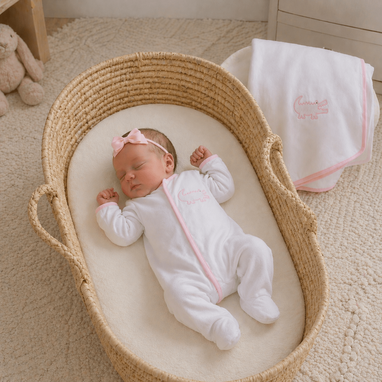 Baby Girl Take Me Home Gift Set - Gator Applique - Magnolia BabyBaby Gift Set