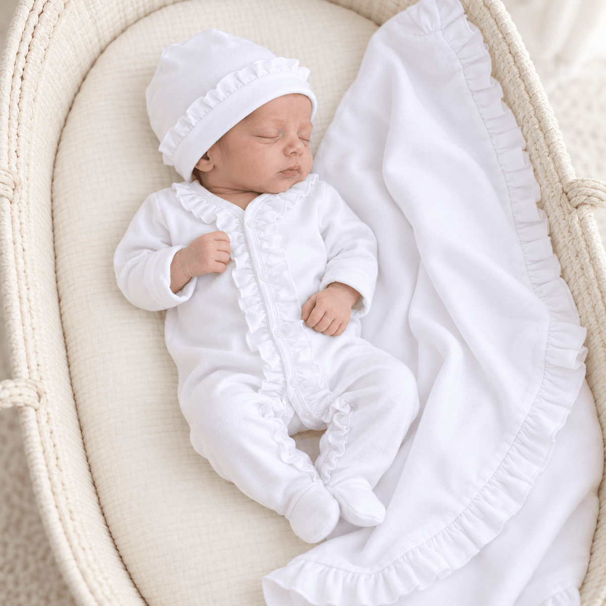 Magnolia Baby_Baby Girl Take Me Home Set - Essential White Ruffles_1