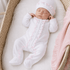 Baby Girl Take Me Home Set - White Ruffles with Pink Trim - Magnolia BabyFootie Gift Set