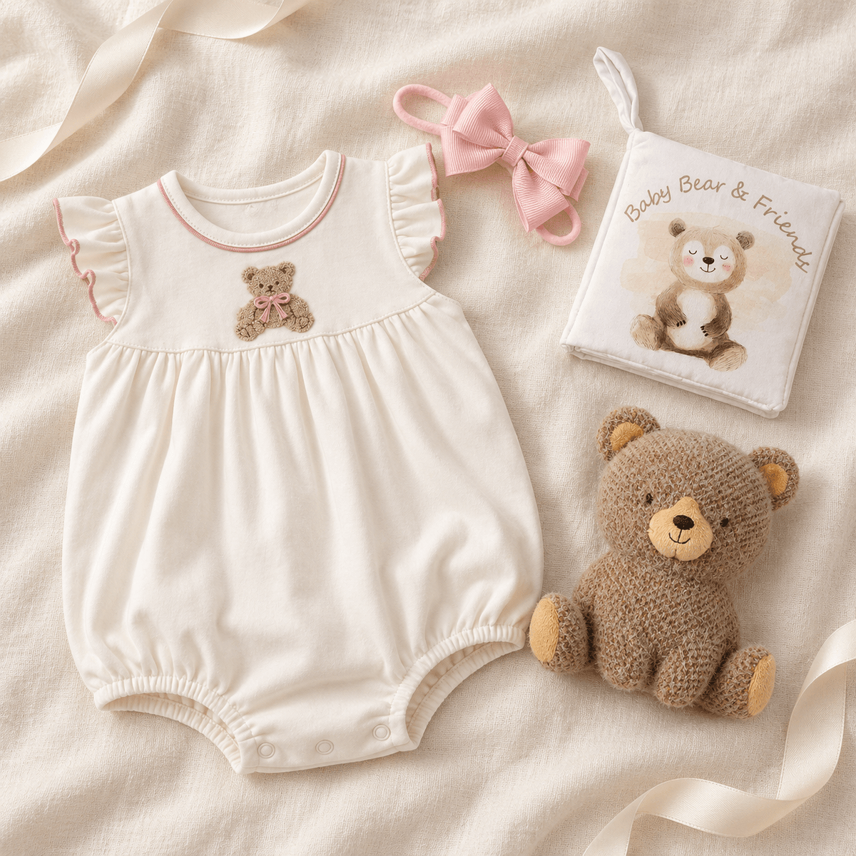 Magnolia Baby_Baby Girl Teddy Bear Bubble Gift Set - Bear Hugs_1