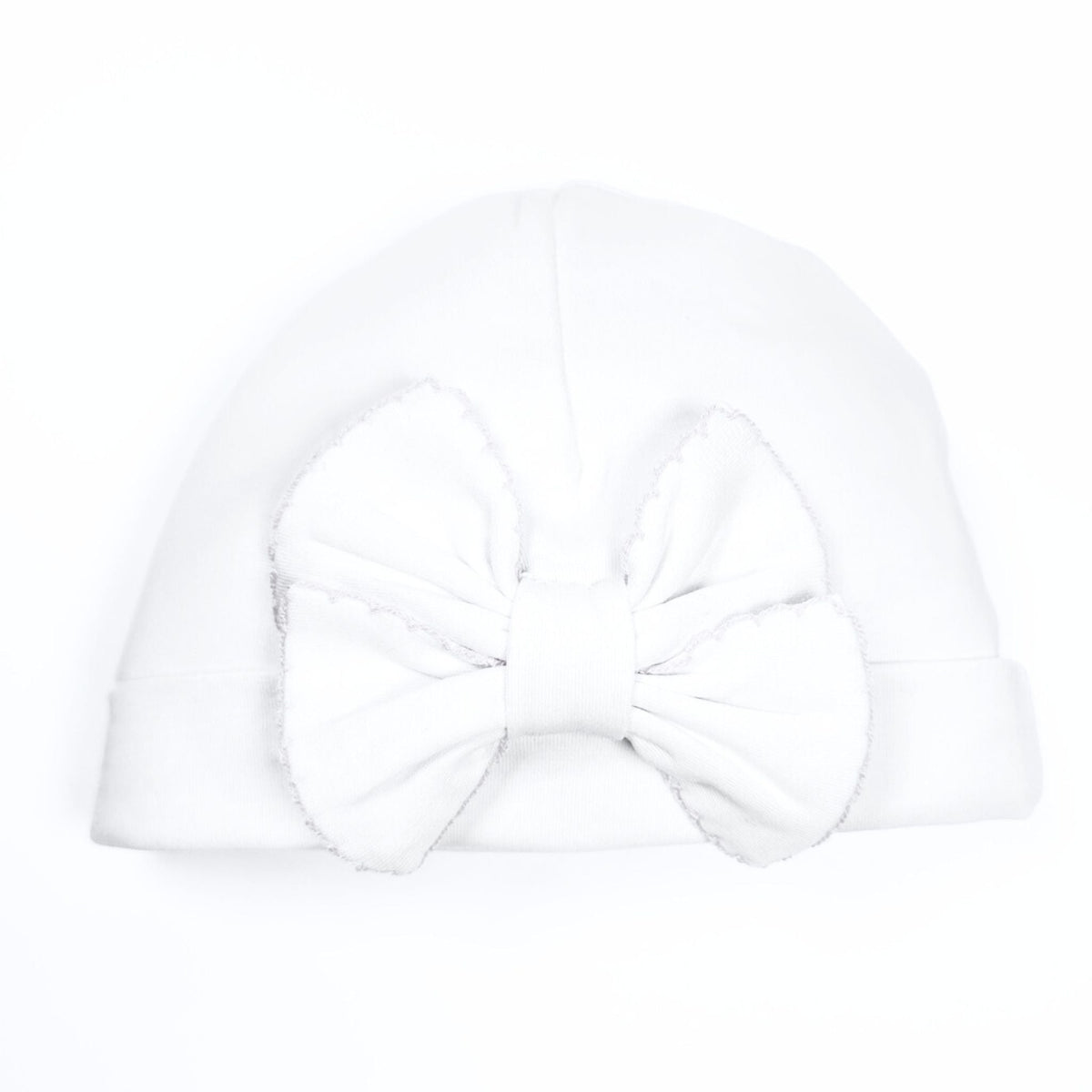 Magnolia Baby_Baby Girl White Take Me Home Set with Bow Hat_3