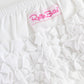 Baby Girls White Woven RuffleButt Bloomer - Magnolia BabyDiaper Cover