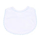 Baby Joy Bib with Blue Crochet Trim - Magnolia BabyBib