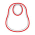 Baby Joy Bib with Red Crochet Trim - Magnolia BabyBib