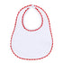 Baby Joy Bib with Red Crochet Trim - Magnolia BabyBib