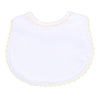 Baby Joy Bib with Yellow Crochet Trim - Magnolia BabyBib