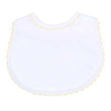  Baby Joy Bib with Yellow Crochet Trim - Magnolia BabyBib