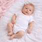 Baby Joy Bodysuit with Pink Crochet Trim - Magnolia BabyBodysuit