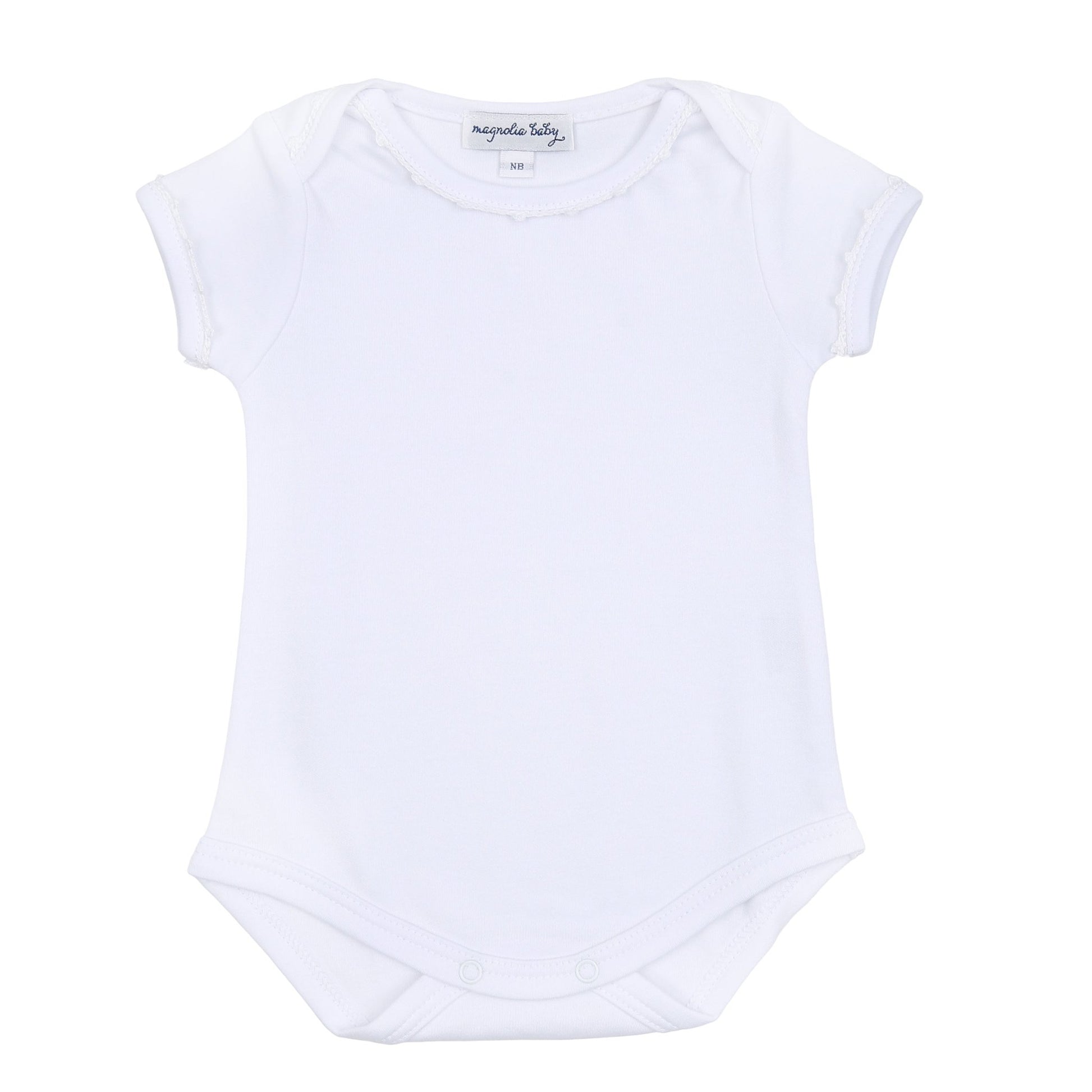 Baby Joy Bodysuit with White Crochet Trim - Magnolia BabyBodysuit
