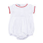 Baby Joy Boy Bubble with Red Crochet Trim - Magnolia BabyBubble