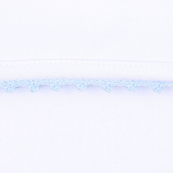 Baby Joy Bubble with Blue Crochet Trim - Magnolia BabyBubble