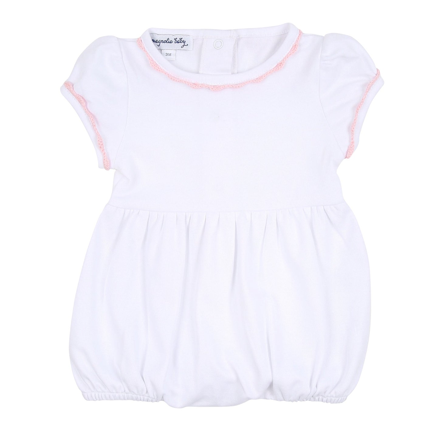 Baby Joy Bubble with Pink Crochet Trim - Magnolia BabyBubble