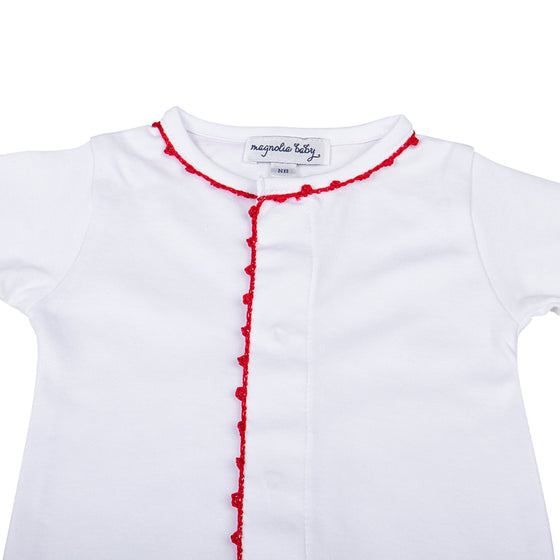 Baby Joy Converter with Red Crochet Trim - Magnolia BabyConverter Gown