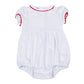 Baby Joy Girl Bubble with Red Crochet Trim - Magnolia BabyBubble