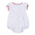 Baby Joy Girl Bubble with Red Crochet Trim - Magnolia BabyBubble
